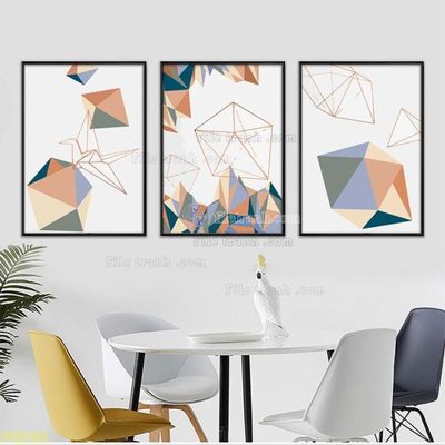 File in lụa Tranh treo pha lê gương FT87436 (tân cổ điển) Tranh treo pha lê gương FT87436