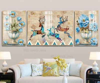 File tranh gốc Tranh treo pha lê gương FT87520 (bản đẹp) độc quyền