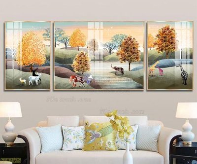 File ảnh Tranh treo pha lê gương FT87525 (gốc) trang trí khách sạn