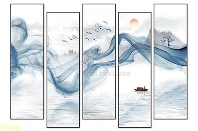 File PSD in ấn Tranh treo pha lê gương FT87611 (chất lượng cao)