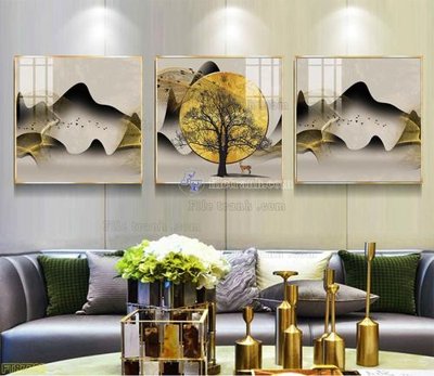 File tranh gốc Tranh treo pha lê gương FT87703 (bản đẹp) độc quyền