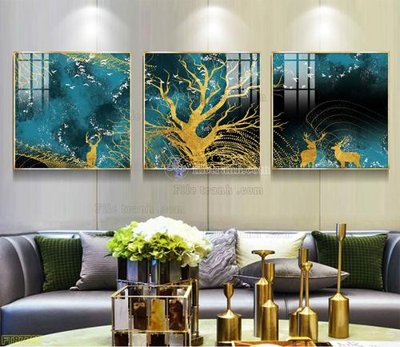 File gốc Tranh treo pha lê gương FT87707 (in lụa) chi tiết cao