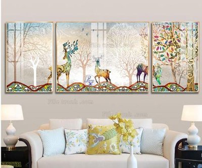 File in trần Tranh treo pha lê gương FT87731 (file gốc) xuyên sáng