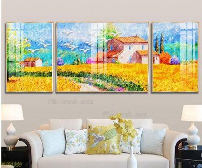 File in trần Tranh treo pha lê gương FT87800 (bản gốc) đại dương