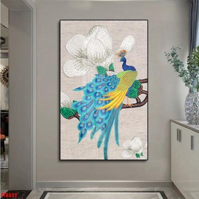 File tranh Tranh trang trí lối vào 1 tấm FT8832 (file gốc) chủ đề phong thủy