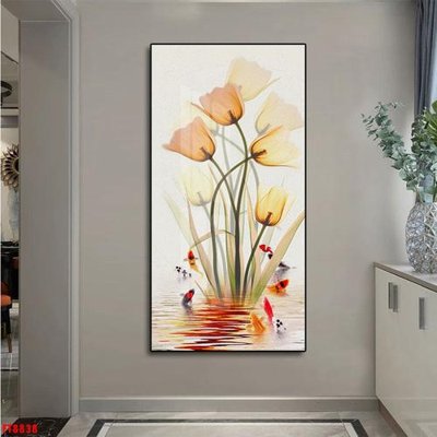 Download file gốc Tranh trang trí lối vào 1 tấm FT8838 (in lụa) cao cấp