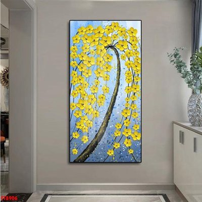 File tranh Tranh trang trí lối vào 1 tấm FT8906 (bản gốc) treo quán cafe