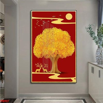 Chi tiết file gốc Tranh trang trí lối vào 1 tấm FT8927 (cho in tráng gương)