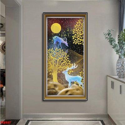 File gốc Tranh trang trí lối vào 1 tấm FT8947 (in lụa) chi tiết cao