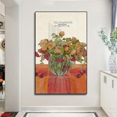 Download file gốc Tranh trang trí lối vào 1 tấm FT9070 (in lụa) tranh 3D