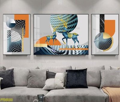 File gốc File tranh hiện đại pha lê gương FT95038 (in lụa) trang trí tường