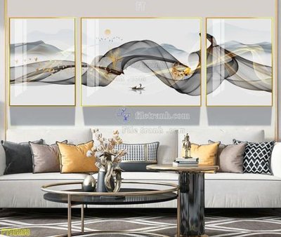 File gốc in mica File tranh hiện đại pha lê gương FT95058 chất lượng