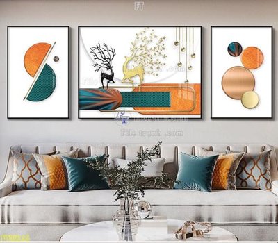 File tranh gốc PSD File tranh hiện đại pha lê gương FT95116 còn nguyên layer