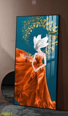 File in trần File tranh hiện đại pha lê gương FT95211 (bản gốc) đại dương