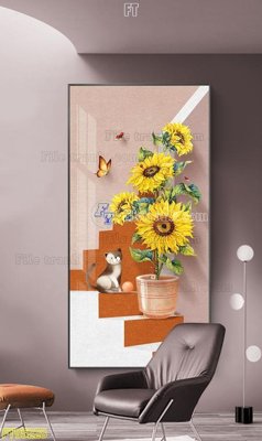 File ảnh File tranh hiện đại pha lê gương FT95228 (gốc) in decal dán tường