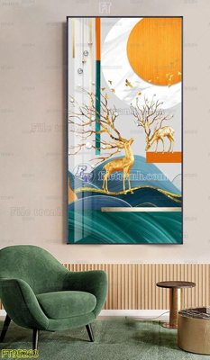 File gốc File tranh hiện đại pha lê gương FT95268 (in 3D) cho trang trí