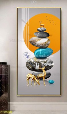 File in lụa File tranh hiện đại pha lê gương FT95290 (phong cảnh) File tranh hiện đại pha lê gương FT95290