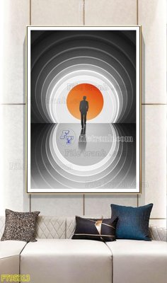 File gốc File tranh hiện đại pha lê gương FT95313 (in tráng gương) ốp tường