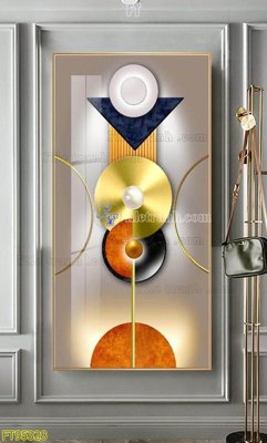 File gốc File tranh hiện đại pha lê gương FT95328 (in lụa) chi tiết cao