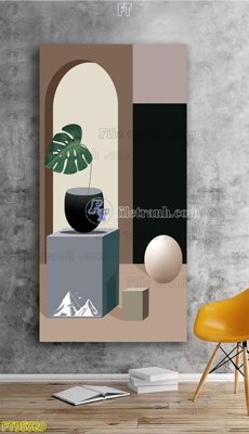 File tranh File tranh hiện đại pha lê gương FT95329 (gốc) in trên kính