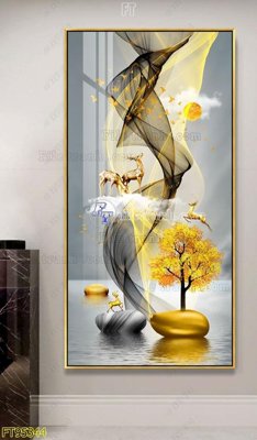 File gốc File tranh hiện đại pha lê gương FT95344 (thiết kế) cho in ấn