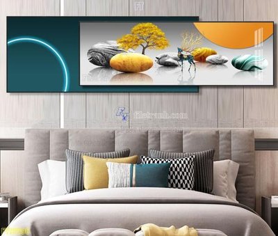 File gốc File tranh hiện đại pha lê gương FT95398 (cho in 3D) độc đáo