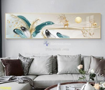 File gốc File tranh hiện đại pha lê gương FT95436 (in mica) trang trí