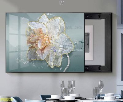 File tranh in trần 3D File tranh hiện đại pha lê gương FT95570 (ảnh gốc)