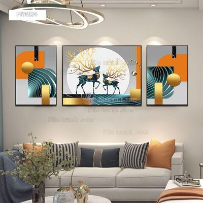 File in trần Tranh treo pha lê gương FT96104 (bản gốc) trời sao