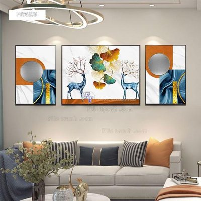 Download file gốc Tranh treo pha lê gương FT96105 (in lụa) tranh 3D