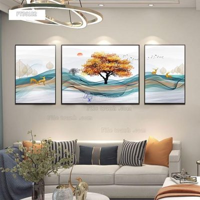 File tranh gốc Tranh treo pha lê gương FT96182 chủ đề hiện đại