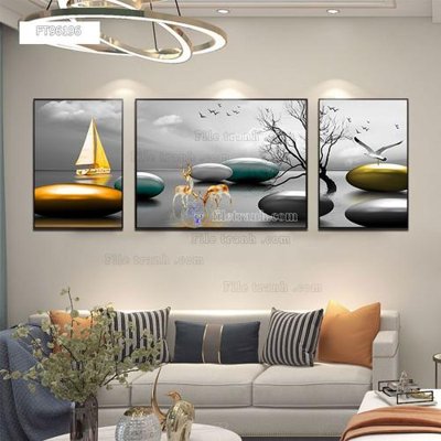 Download file gốc Tranh treo pha lê gương FT96196 (in mica) trong suốt