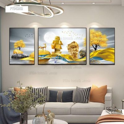 File gốc Tranh treo pha lê gương FT96202 (chủ đề hiện đại) trang trí