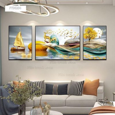 File ảnh Tranh treo pha lê gương FT96204 (gốc) dùng in Pano