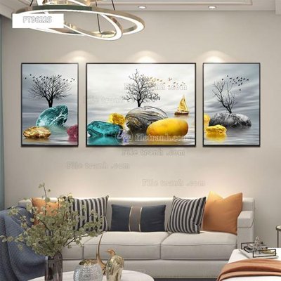 Hình ảnh file gốc Tranh treo pha lê gương FT96225 cho in UV