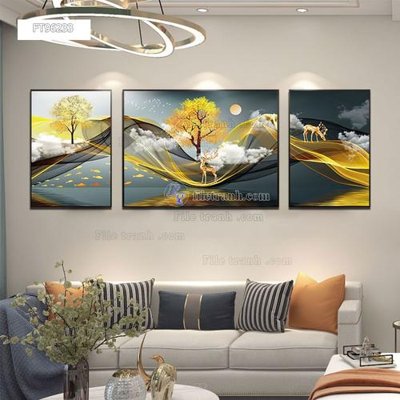 File tranh in trần 3D Tranh treo pha lê gương FT96233 (ảnh gốc)