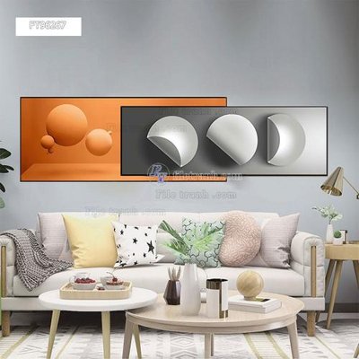 Tải file Tranh treo pha lê gương FT96267 (gốc) chủ đề hoa sen