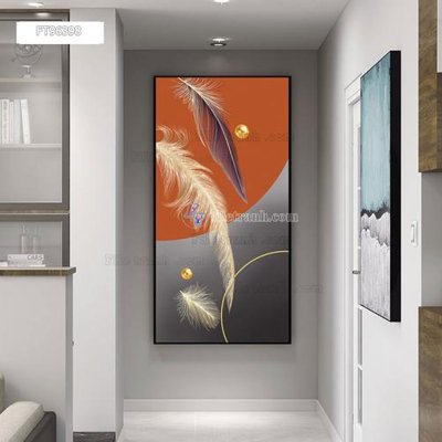 File in lụa Tranh treo pha lê gương FT96398 (phong cảnh) Tranh treo pha lê gương FT96398