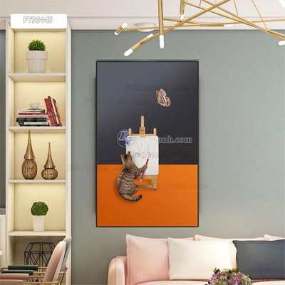 File in lụa Tranh treo pha lê gương FT96445 (hoa văn) Tranh treo pha lê gương FT96445