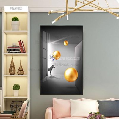 File in trần Tranh treo pha lê gương FT96450 (file gốc) phong thủy