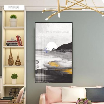 File tranh Tranh treo pha lê gương FT96490 (gốc) in vải canvas