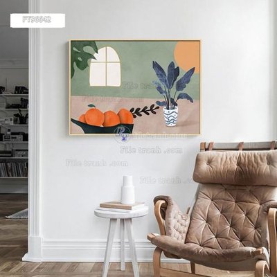 Tải file gốc in lụa Tranh treo pha lê gương FT96642 siêu nét