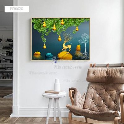 Tải file tranh gốc Tranh treo pha lê gương FT96679 chất lượng cao