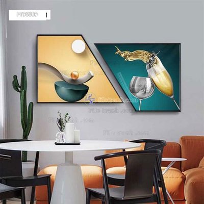 File gốc Tranh treo pha lê gương FT96689 (in tráng gương) ốp tường