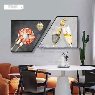 File ảnh Tranh treo pha lê gương FT96695 (gốc) cho trang trí nhà hàng