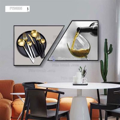 File in trần Tranh treo pha lê gương FT96696 (bản gốc 3D) sống động