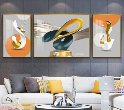 Tải file gốc Tranh decor phủ gương hiện đại FT97121 dùng cho in ấn