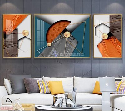 Download file gốc Tranh decor phủ gương hiện đại FT97175 (in lụa) tranh 3D