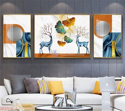 File in ấn Tranh decor phủ gương hiện đại FT97186 (bản gốc) cao cấp