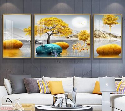 File gốc Tranh decor phủ gương hiện đại FT97233 (ảnh chi tiết) để in trần